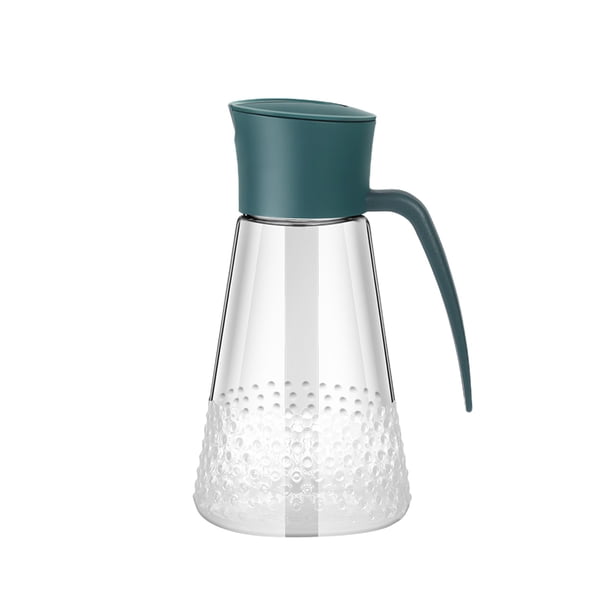Botella dispensadora de aceite de vidrio a prueba de fugas, recipiente para aceite de oliva con tapa abatible automática, boquilla antideslizante y antigoteo para almacenar aceite de cocina, vinagre