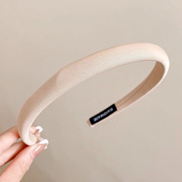 Diadema marrón de otoño e invierno para mujer, paquete de cabello con calavera alta, banda para el cabello a presión superior que combina con el tocado de horquilla para viajes al aire libre