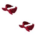 thumbnail image 3 of Qarigey Accesorios para el cabello duraderos y elegantes para mujer, cualquier atuendo, accesorios para mujer, diademas de estilo coreano, rojo Vino rojo 2Conjunto, 3 of 6