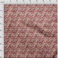 thumbnail image 4 of oneOone Polyester Spandex Red Fabric Abstract Floral Sewing Craft Projects Fabric Prints By Yard 56 Inch Wide-2ra, 4 of 5