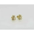thumbnail image 2 of 1Ct Round Lab Created Diamond Women's Cat Stud Earrings 14K Yellow Gold Plated, 2 of 2