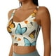 thumbnail image 2 of Fotbe Butterflies Sujetador Deportivo Largo sin Aros para Mujer con Almohadillas y Soporte Medio, Transpirable y Absorbente, Camiseta Tipo Chaleco o Tank Top-Small, 2 of 8