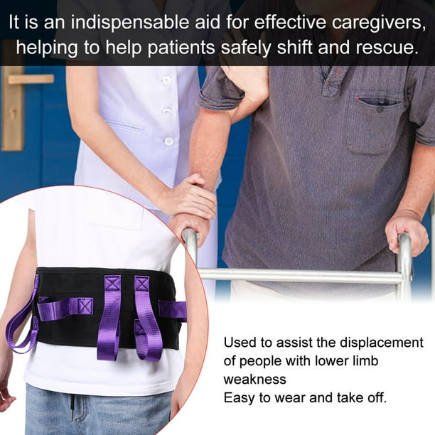Cinturón de Traccio para para la Cintura con Seis Asas, Movimiento y Transferencia Seguros Con Correa de Nailon, Fácil de Poner y Quitar, Para Pacientes de Edad Avanzada Con