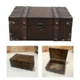 thumbnail image 2 of Lockable Wooden Trinket Box with Lock Antique Styles Storage Chest for Jewelry Photos Props Display Keepsakes Organiser, 2 of 8