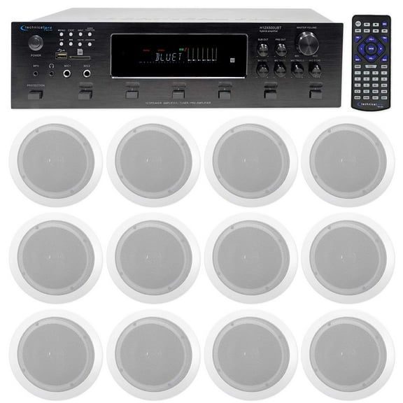 Technical Pro 6000w 6) Zone, Home Theater Bluetooth Receiver 12) 6.5" Speakers