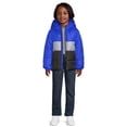 thumbnail image 5 of Weather Tamer Boys Hooded Long Sleeve Colorblock Winter Puffer Coat, Sizes 4-16, 5 of 5