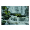 thumbnail image 2 of Waterfall Cutting Board, Majestic River Blocked Massive Rocks Moss on Them Photo, Decorative Tempered Glass Cutting and Serving Board, Large Size, Green Black and White, by Ambesonne, 2 of 5