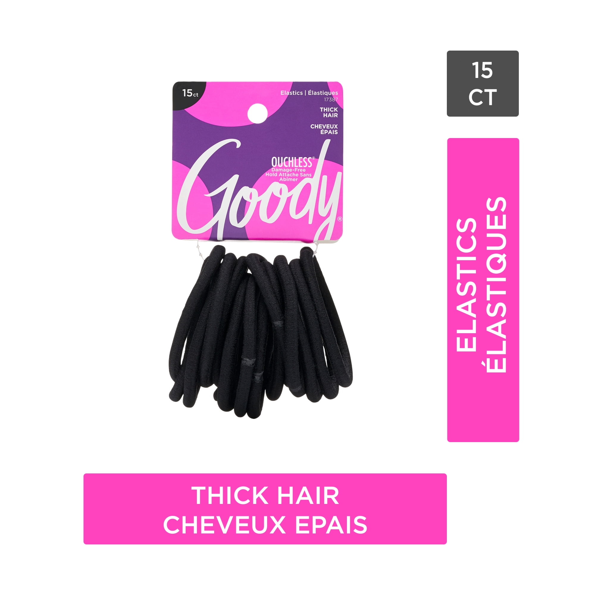 Goody Ouchless damage-free super stretch - Black Elastics - 15Ct
