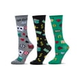 thumbnail image 2 of MeMoi You Bet You 3 Pack Gift Set Crew Socks - Womens - Female, One Size, Multi, 2 of 4