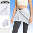 thumbnail image 5 of Women's Two Way Convertible Yoga Skirt, Wrap Around Waist Skirt or Neck Poncho, Lightweight Sports Cover Up Skirt for Beach, Yoga and Daily Sun Protection White A, 5 of 7