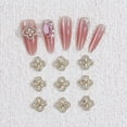 thumbnail image 4 of 10 Pieces Nail Art Accessories with Shiny Mini Flowers and Rhinestones, Alloy DIY Nail Art Decorations, Nail Art Accessories, 4 of 4
