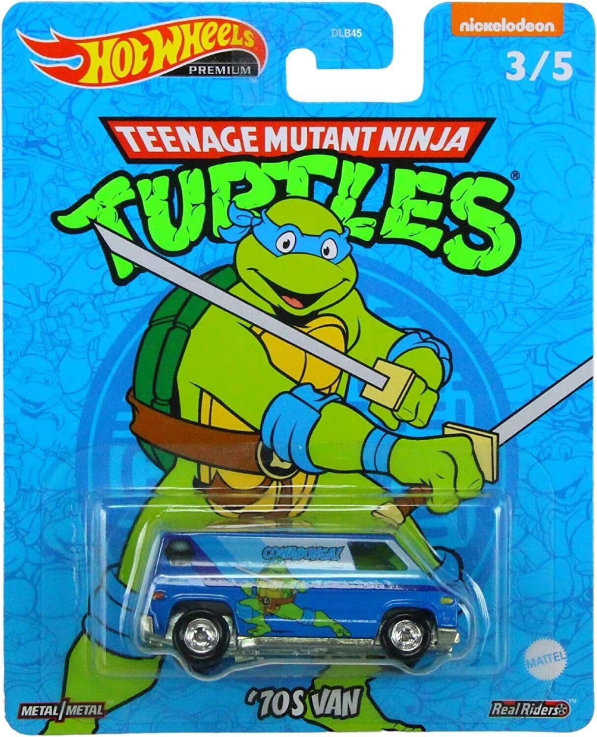 Hot Wheels 2022 Premium Pop Culture TMNT Teenage Mutant Turtles DLB45-946N Release Complete Set of 5 Diecast Vehicles Bundle