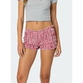 thumbnail image 3 of Biezeib Women Plaid Shorts, Elastic Waist Casual Shorts Summer Streetwear for Daily Date, 3 of 6