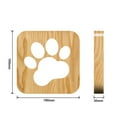 thumbnail image 3 of Luz de noche LED Luz de noche de animales, Lámpara USB tallada en madera, Lámpara de mesa con estampado de pata creativa, Luz de noche de madera Lámpara 3D Luz de noche de gato con pata de perro Xemadio LN-2208, 3 of 4