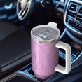 thumbnail image 6 of 40oz Tumbler with Handle and Straw, Vacuum Insulated Stainless Steel Travel Mug, Fits Car Cup Holder, Liquid & Marble Print, 6 of 6