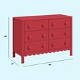 thumbnail image 4 of daVinci Sammy Scallop 6-Drawer Dresser in Strawberry Red, 4 of 5