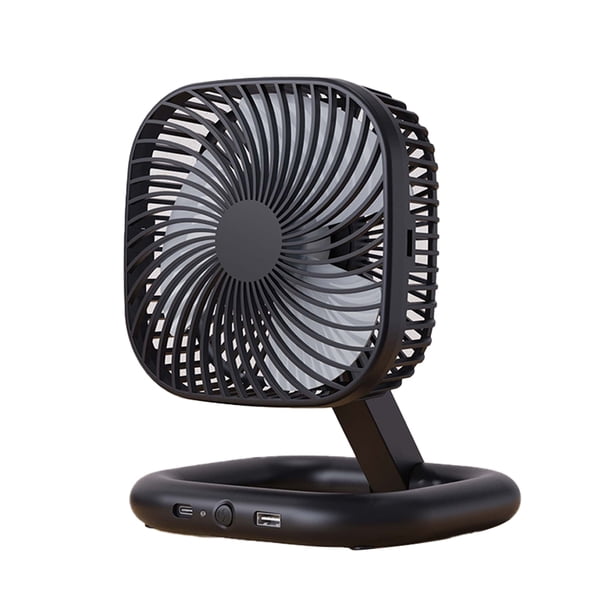 Ounissouiy Ventilador eléctrico Enfriador de aire montado en la pared Silencio silencioso Ventiladores plegables inalámbricos recargables Ventilador Electrodomésticos Negro Ounissouiy HA083065-01