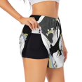 thumbnail image 3 of Lsque Unicorn in Yoga Printed Women's Running Shorts with Liner Pockets,Elastic Quick Dry Workout Athletic Gym Yoga Shorts,Womens High Waist Shorts-Medium, 3 of 9