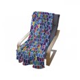 thumbnail image 4 of Modern Soft Flannel Fleece Blanket, Vivid Rainbow Colored Mosaic Design Shapes in Blue Yellow Green Orange Red Artwork, Cozy Plush for Indoor and Outdoor Use, 70" x 90", Multicolor, by Ambesonne, 4 of 6