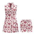 thumbnail image 3 of Yuyamidu Red Heart Print Womens Golf Dress Valentine's Day Womens Golf Outfit with Pocket Separate Shorts Athletic Workout Exercise Dress Moisture Wicking Summer Outfits Size S, 3 of 7