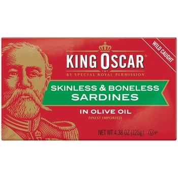 King O Skinless & less Sardines in Olive Oil, 4.38 Oz