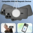 thumbnail image 2 of Magnetic case for iPhone 13 Pro Phone Case for Women, Matte Luxury Soft Metallic Luster Design with Camera Lens Protector, Compatible with Magsafe Case for iPhone 13 Pro 6.1" - Black, 2 of 12
