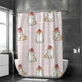 thumbnail image 2 of Coolnut Shower Curtain Set with Hooks Dog with Fruits Polyester Waterproof Bath Curtain 60" x 72", 2 of 6