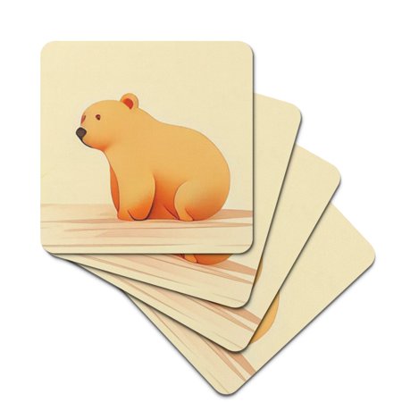 

Rubber Square Coasters with Exquisite Cartoon Style Not Easily Deformed Soft and Have Thermal Insulation Properties