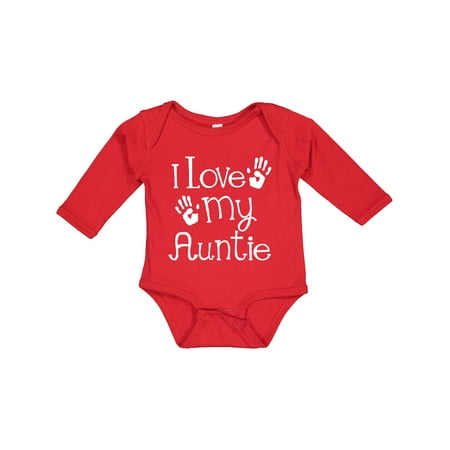 

Inktastic My Auntie Loves Me Gift Boys or Girls Long Sleeve Baby Bodysuit