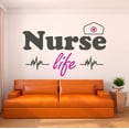 thumbnail image 2 of Girls Nurse Life Cute Girly Wall Decal Decoration Nurse Scrubs Cardiac Echo Quote Vinyl Decal Lasts Years and Easily Removable - Size: 30 In(W) x 21 In(H), 2 of 5