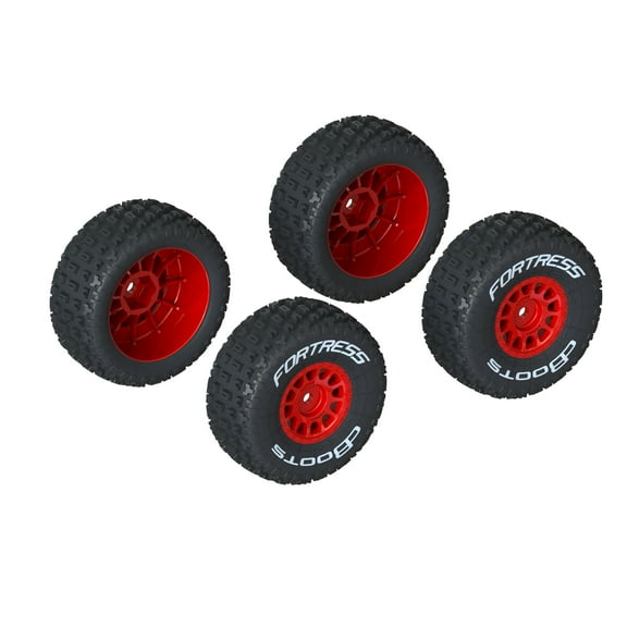 ARRMA dBoots 'FORTRESS' Tire Set Glued Red 2 Pairs ARA550116
