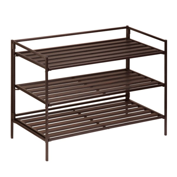 HoneyCanDo 3Tier Stackable Shoe Rack, 18 1/2"H x 26 5/8"W x 12 1/8"D