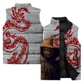 thumbnail image 3 of Chaleco informal para hombre, chaqueta holgada de invierno, chaquetas para hombre, chaleco de algodón con estampado de monstruo y espantapájaros, ropa para hombre 2024, chalecos, abrigos, 3 of 5