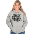 thumbnail image 3 of Dogs Naps Coffee Funny Hobby Pet Unisex Fleece Graphic Zip Up Hoodie Brisco Brands 2X, 3 of 5