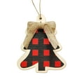 thumbnail image 1 of Rkstn Ornements de Noël Suspendus Classiques Rouges Décoration d'Arbre de Noël Pendentif en Bois, 1 of 1