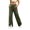 Army Green 09, variant on Sweatpants Women Split Hem Wide Leg Sweatpants, Elastic Drawstring High Waist Full Length Casual Trousers, Big Square Patch Side Pockets Summer Outfits