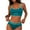 Blue, variant on Ecqkame Womens Bikini Sets Two Piece Push-Up Beach Swimsuits Solid Color Adjustable Straps Fashion Bathing Suits Light Blue S