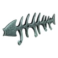 thumbnail image 3 of Pack of 2 Sea Vintage Verdigris Decorative Cast Iron Fish Bone 4 Peg Wall Hooks, 3 of 9