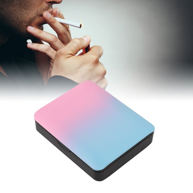 Estuche Para Cigarrillos Degradado, Estuche Para Cigarrillos Brillante Recargable Por USB Para Interiores Y Exteriores