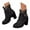 Black, variant on Oyedens Women's High Heels Combat Boots Vintage Lace Dress Pump Ankle Booties for Women Winter Fall