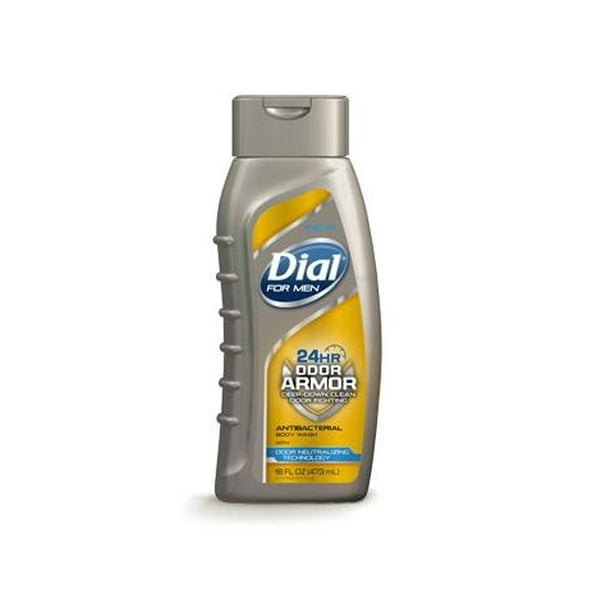 Dial For Men 24 Hour Odor Armor Antibacterial Body Wash 16 Oz, 2 Pack