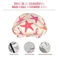 thumbnail image 5 of Kdxio Starfish Print Shower Cap for Women,Elastic and Reusable,Double Waterproof Layers Bathing Hat, 5 of 9