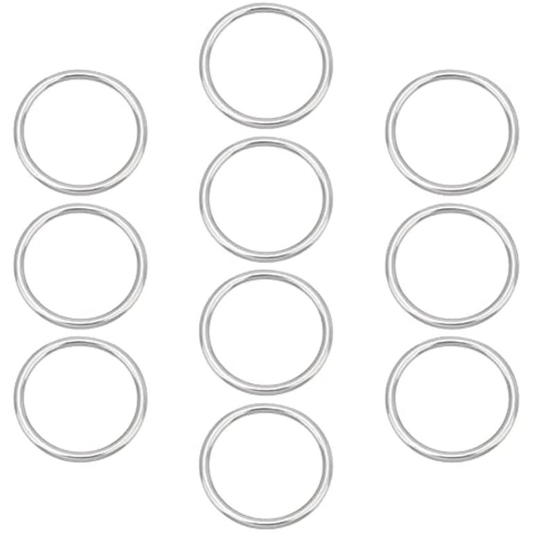 12 Pcs Silver Multi-Purpose Metal O Ring Non-Welded O Ring for DIY  Accessories Hardware Bags Ring,Dream Catcher and Crafts,2 inch/50mm