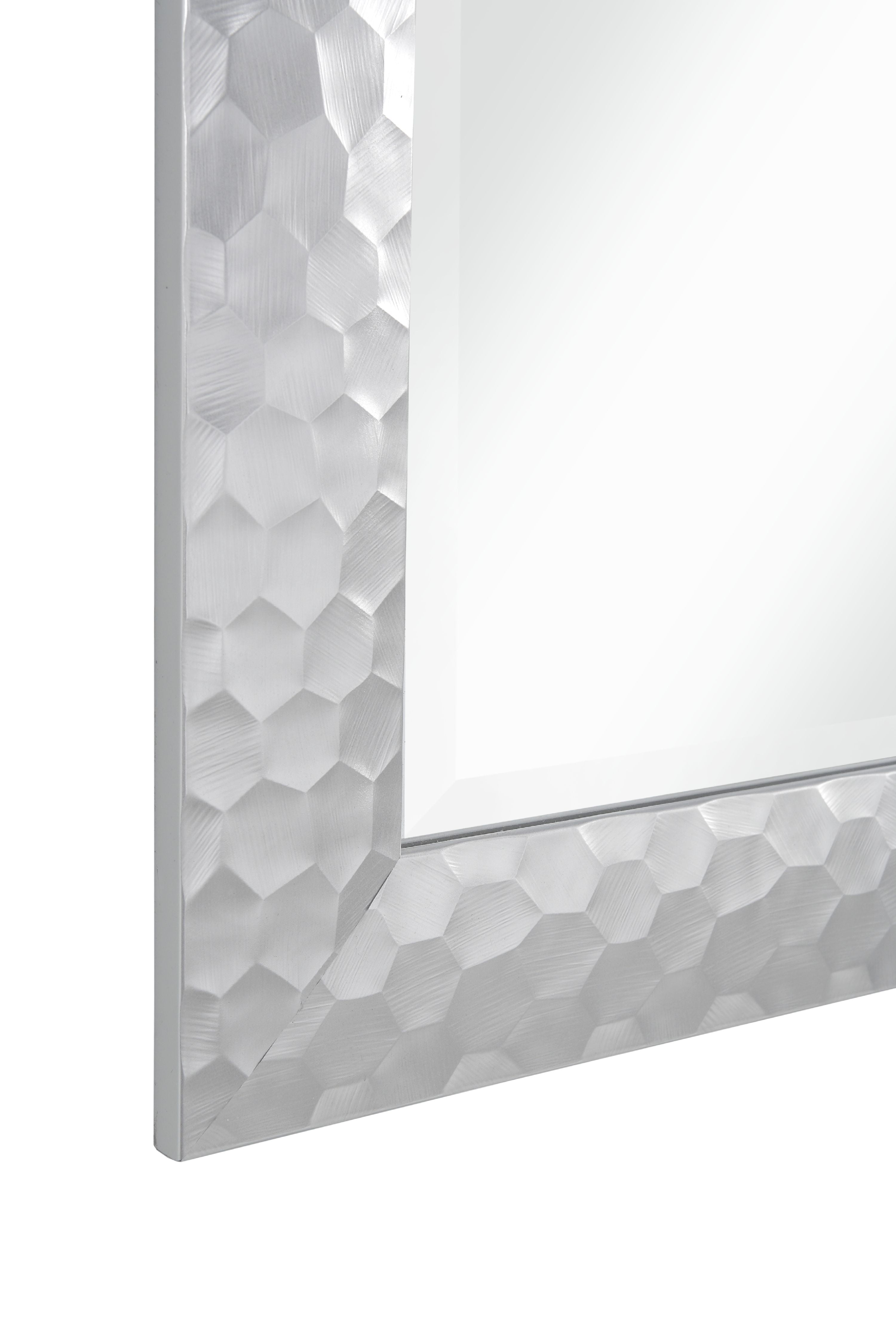 Full Length Leaner Mirror Glam Metallic Silver 64" x 30" by Martin Svensson Home