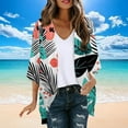 thumbnail image 5 of Hvot&aat Women's Summer Beach Hawaiian Cardigan Loose Fit Casual Cover Up Swimwear Cooling Chiffon Cardigan, 5 of 5