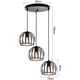 thumbnail image 5 of Lámpara de barra industrial E27 de 3 luces con suspensión en forma de jaula contemporánea, color negro, para cocina, comedor y barra, 5 of 5