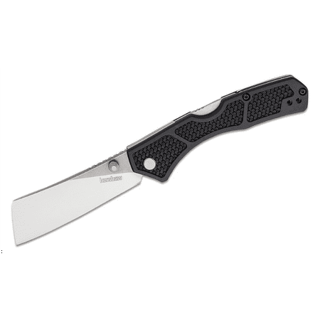 Kershaw Hatch Manual Open Mid-Lock Cleaver Blade EDC Folding Pocket Knife - Black