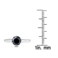 thumbnail image 3 of 1 Carat Round Black Diamond Solitaire Ring in 14K White Gold, 3 of 5