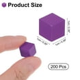 thumbnail image 2 of Uxcell 200 Pack Wood Blocks for Crafts, 1cm Unfinished Wood Cube Solid Wooden Blank Square Block for DIY Craft Projects Personalized Gifts, Dark Purple, 2 of 6