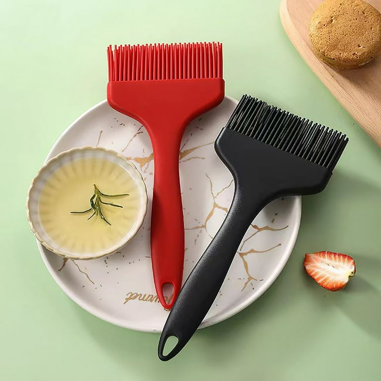  Silicone Basting Brush, Large BBQ Pastry Brush for Cooking,  Extra Wide Basting Brush for Grilling Cooking Baking, Kitchen Brush Heat  Resistant BBQ Food Brush for Sauce Butter Oil Marinades(Red) : Patio